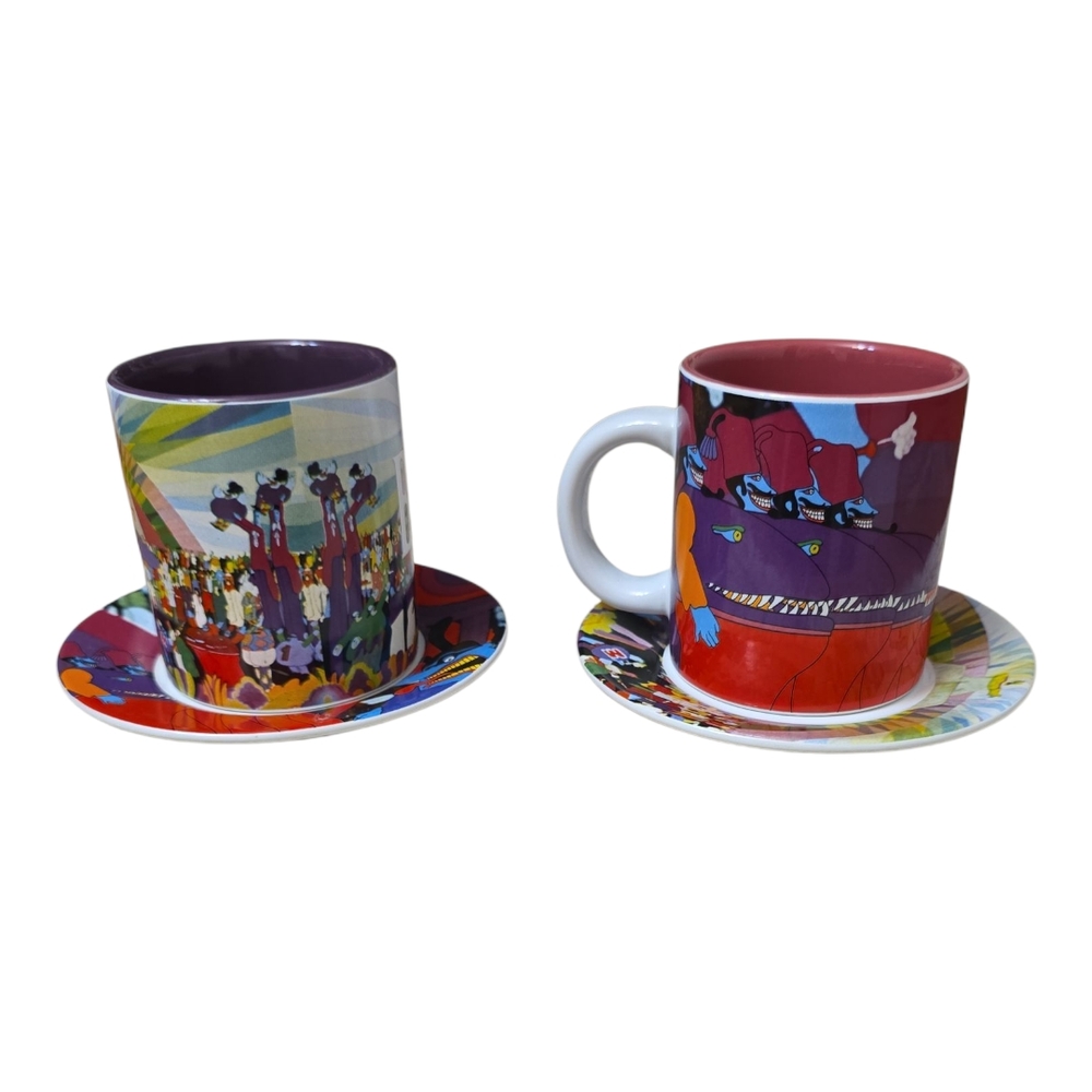 The Beatles Colorful Mug Set with Plates - Picture 2 of 5